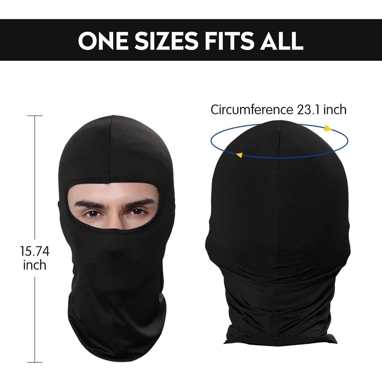 Pukavt 2 Pack Máscara Balaclava Unisex a Prueba de Viento