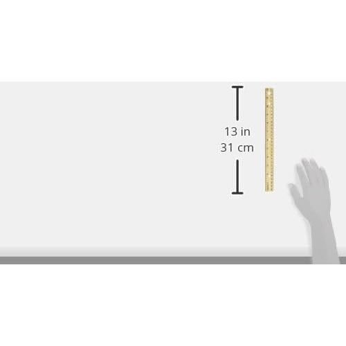 Regla de Madera Perforada Westcott 30.48 cm con Bisel Metálico