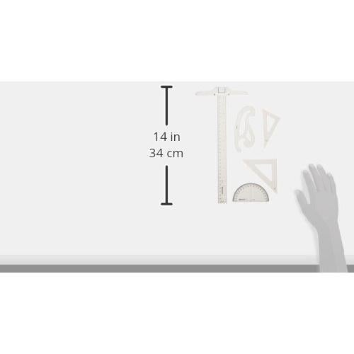 Juego de Dibujo Westcott SK-52 - T-square, Transportador y Triángulos