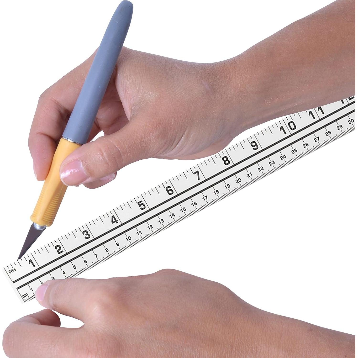 Regla de Aluminio Westcott YMS-1 100cm con Tablas Métricas