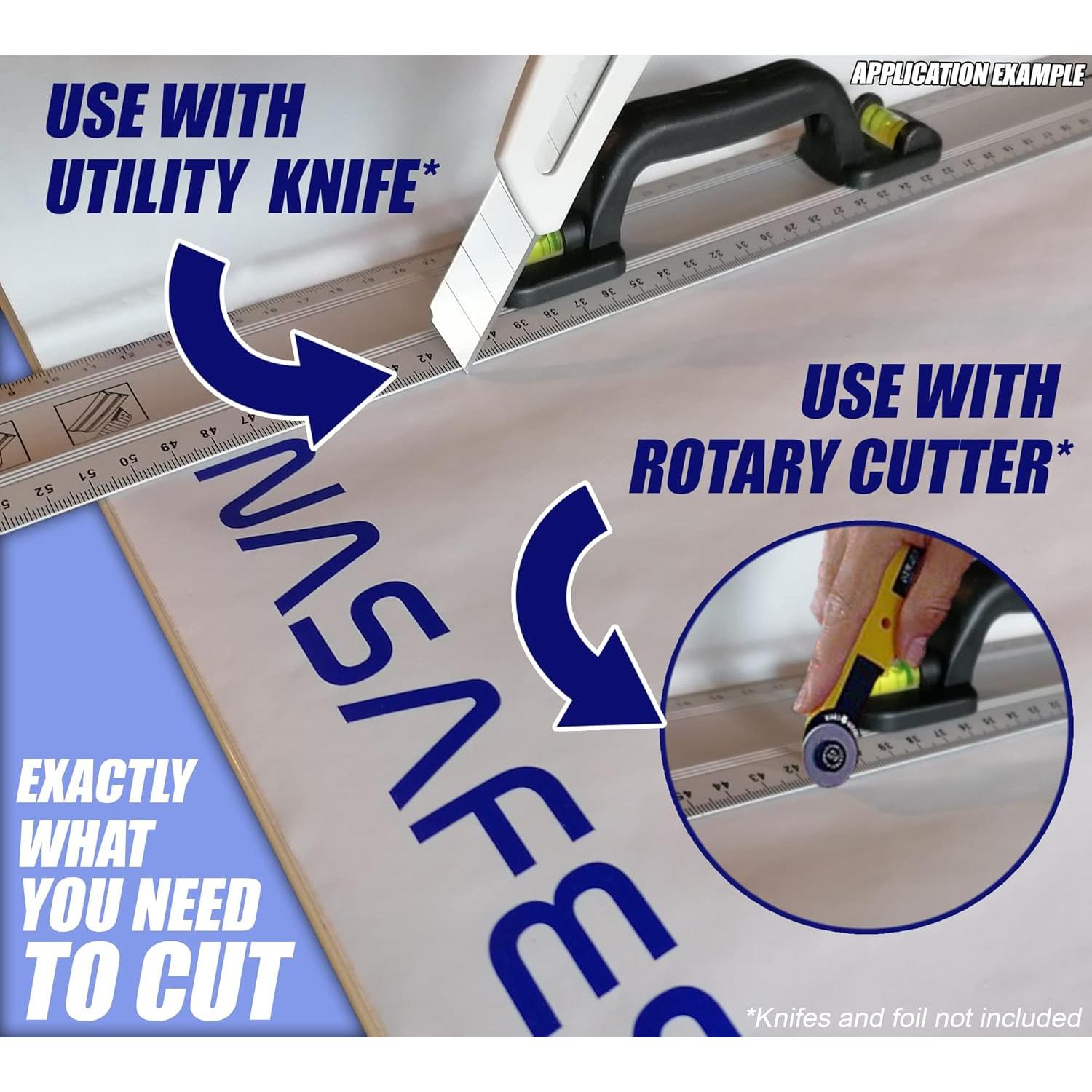 Regla Recta de Aluminio NASAFES 55cm con Mango Ergonomico