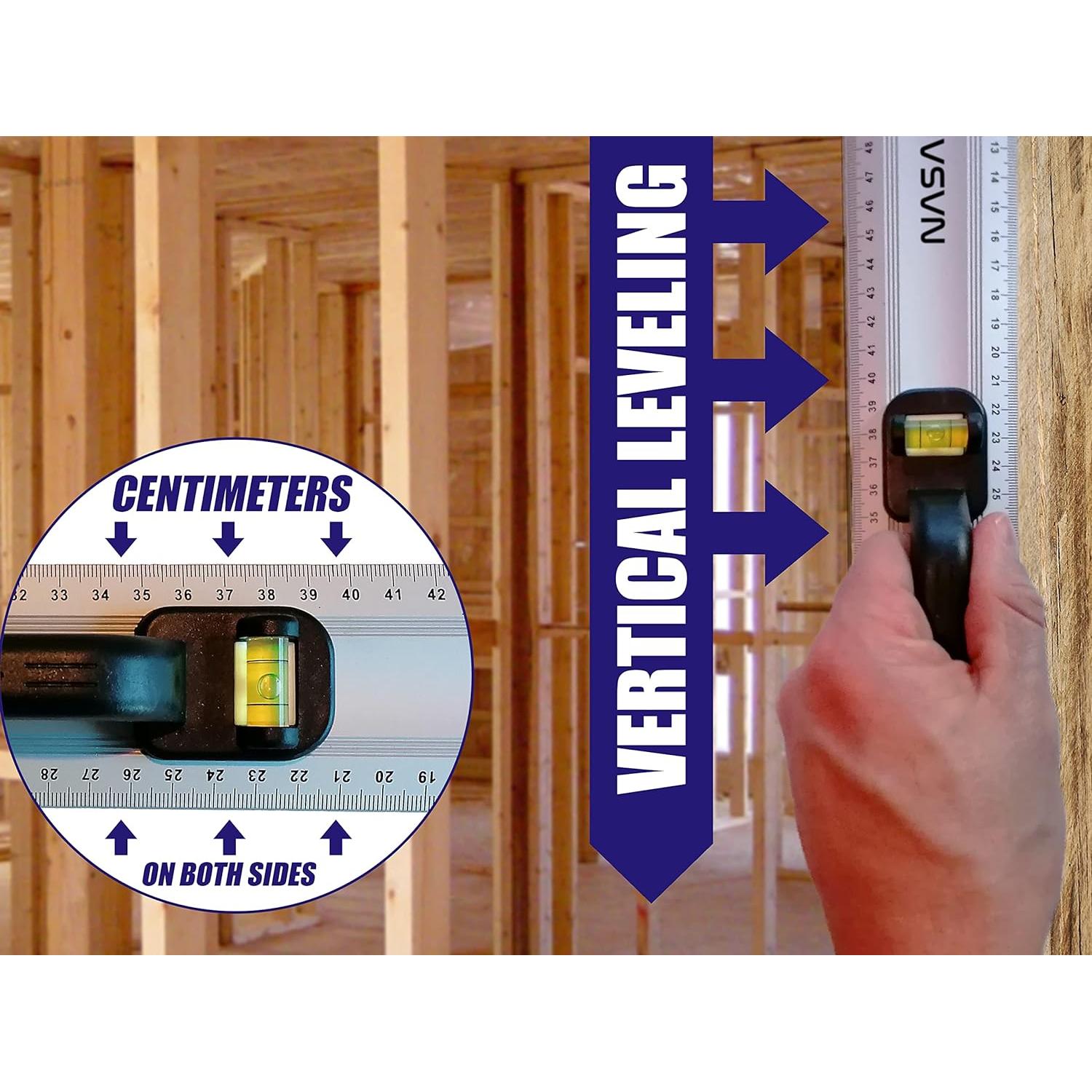 Regla Recta de Aluminio NASAFES 55cm con Mango Ergonomico