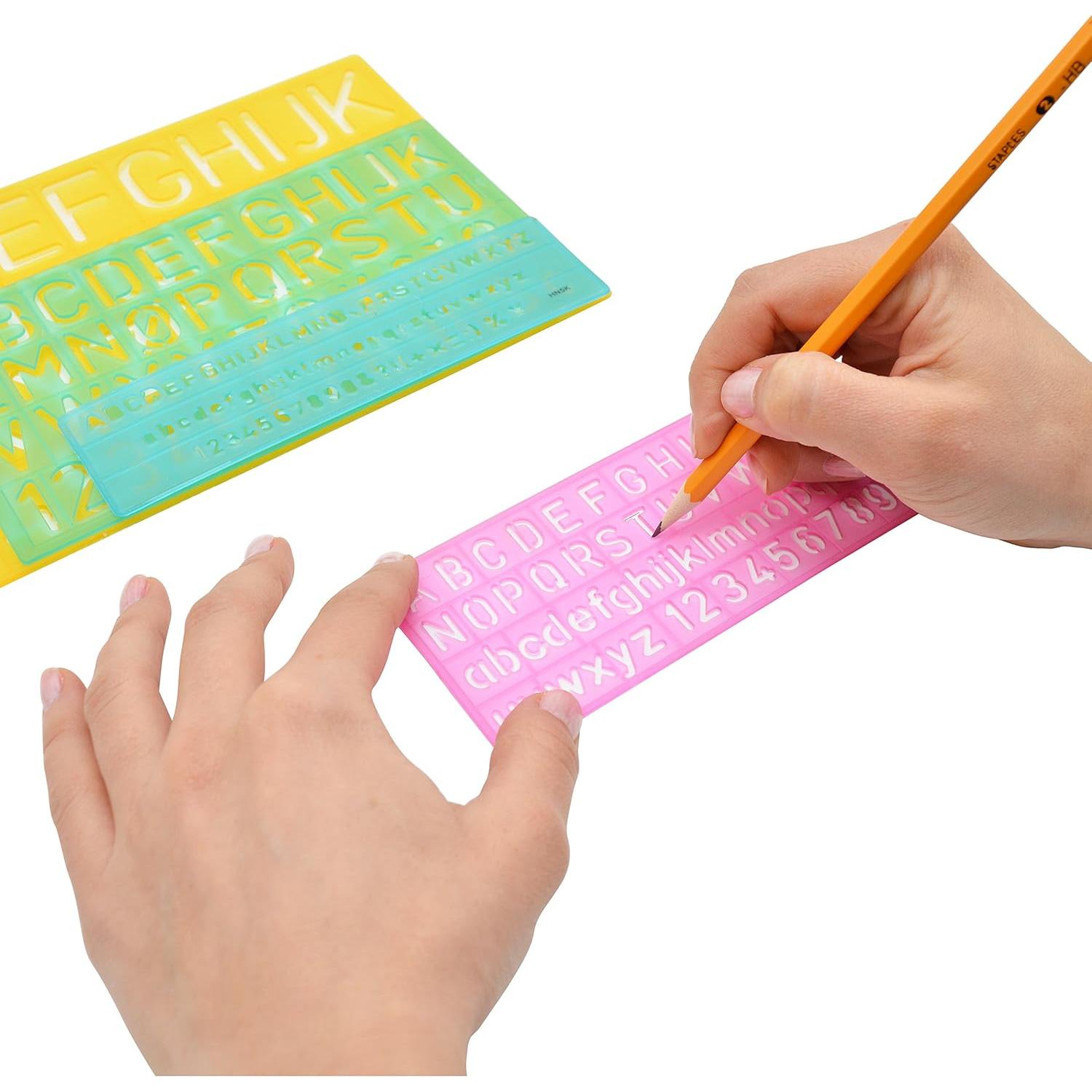 Juego de Guías de Letras de Plástico Westcott Set de 4