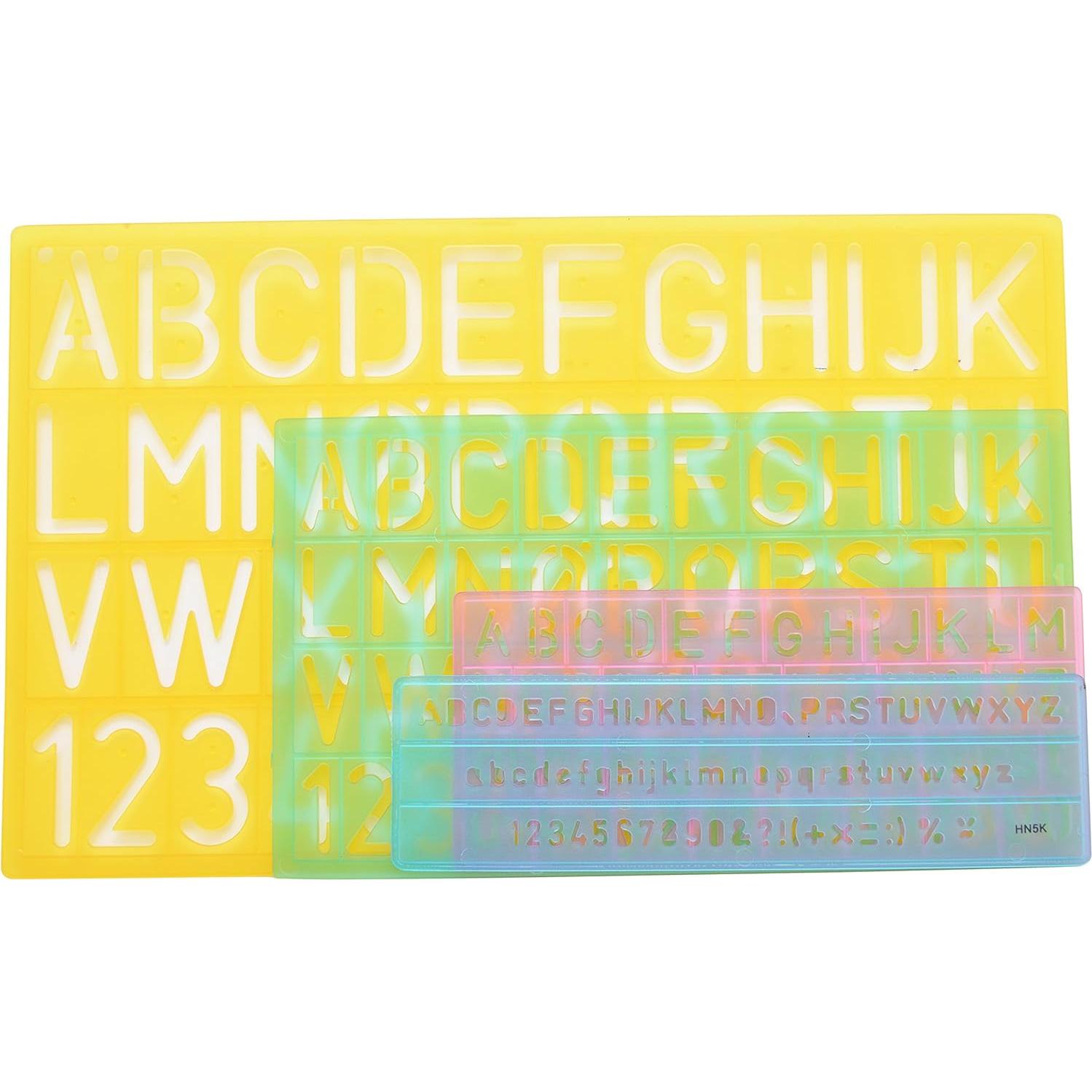 Juego de Guías de Letras de Plástico Westcott Set de 4