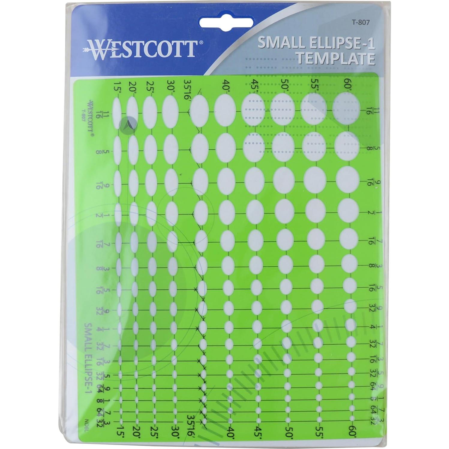 Plantilla de Elipse Pequeña Westcott T-807 - 20.6g