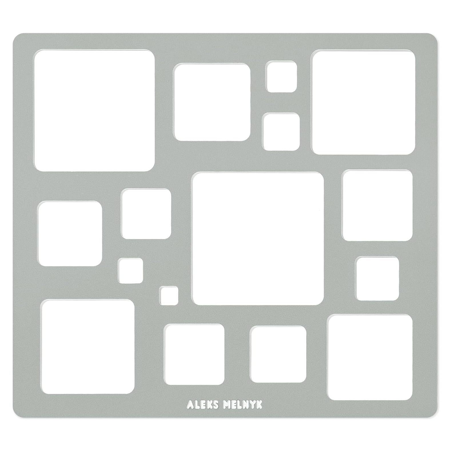 Plantilla de cuadrados de metal Aleks Melnyk 204x185mm
