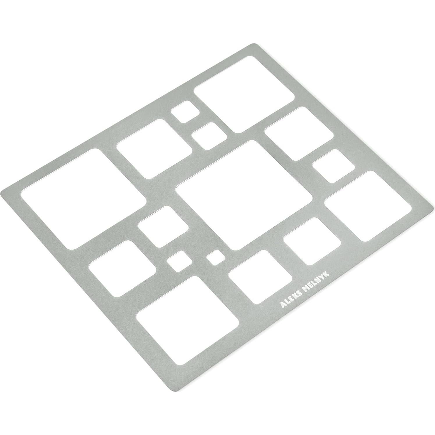 Plantilla de cuadrados de metal Aleks Melnyk 204x185mm