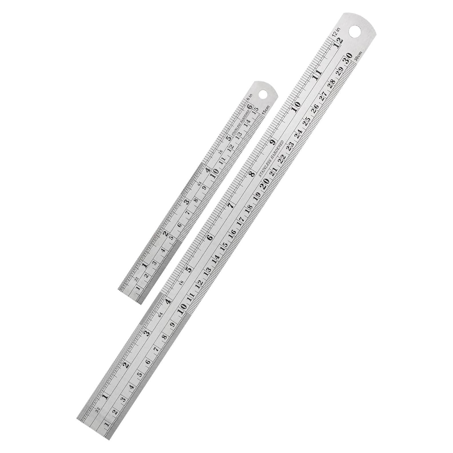 Reglas de acero inoxidable Mr. Pen 15 cm y 30 cm - Paquete de 2