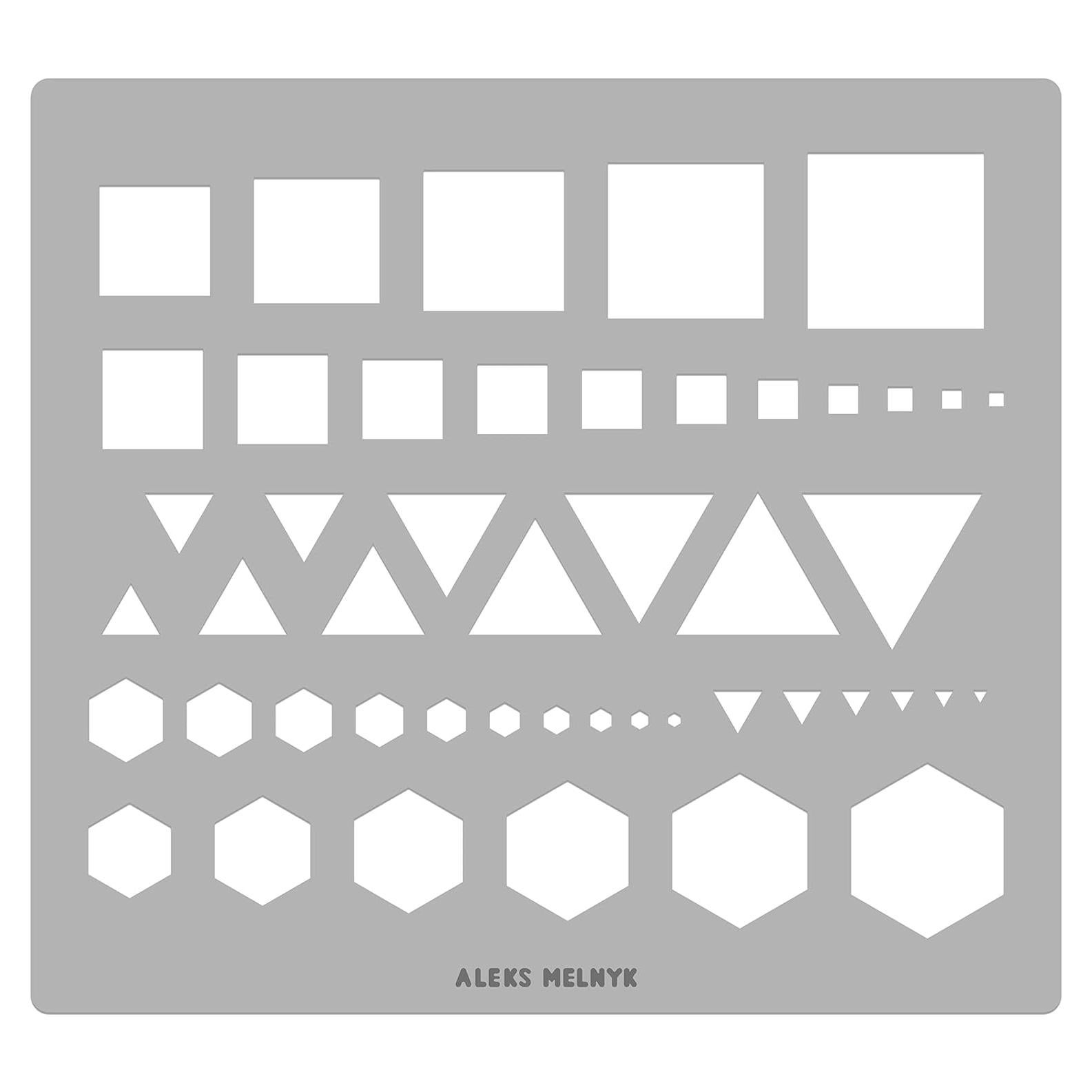 Plantilla Geométrica de Metal Aleks Melnyk No.207 204x185mm