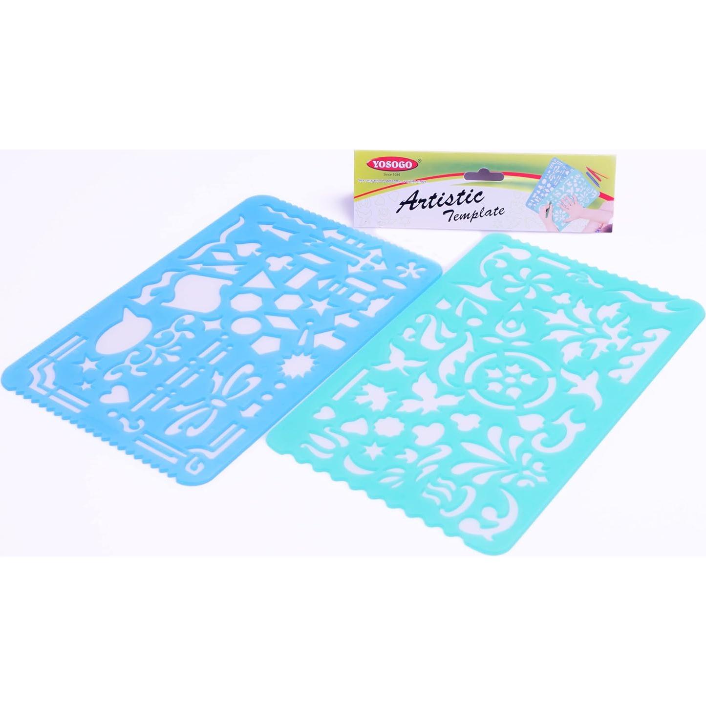 Juego de 2 Plantillas de Dibujo Yosogo 15.2x24.1 cm