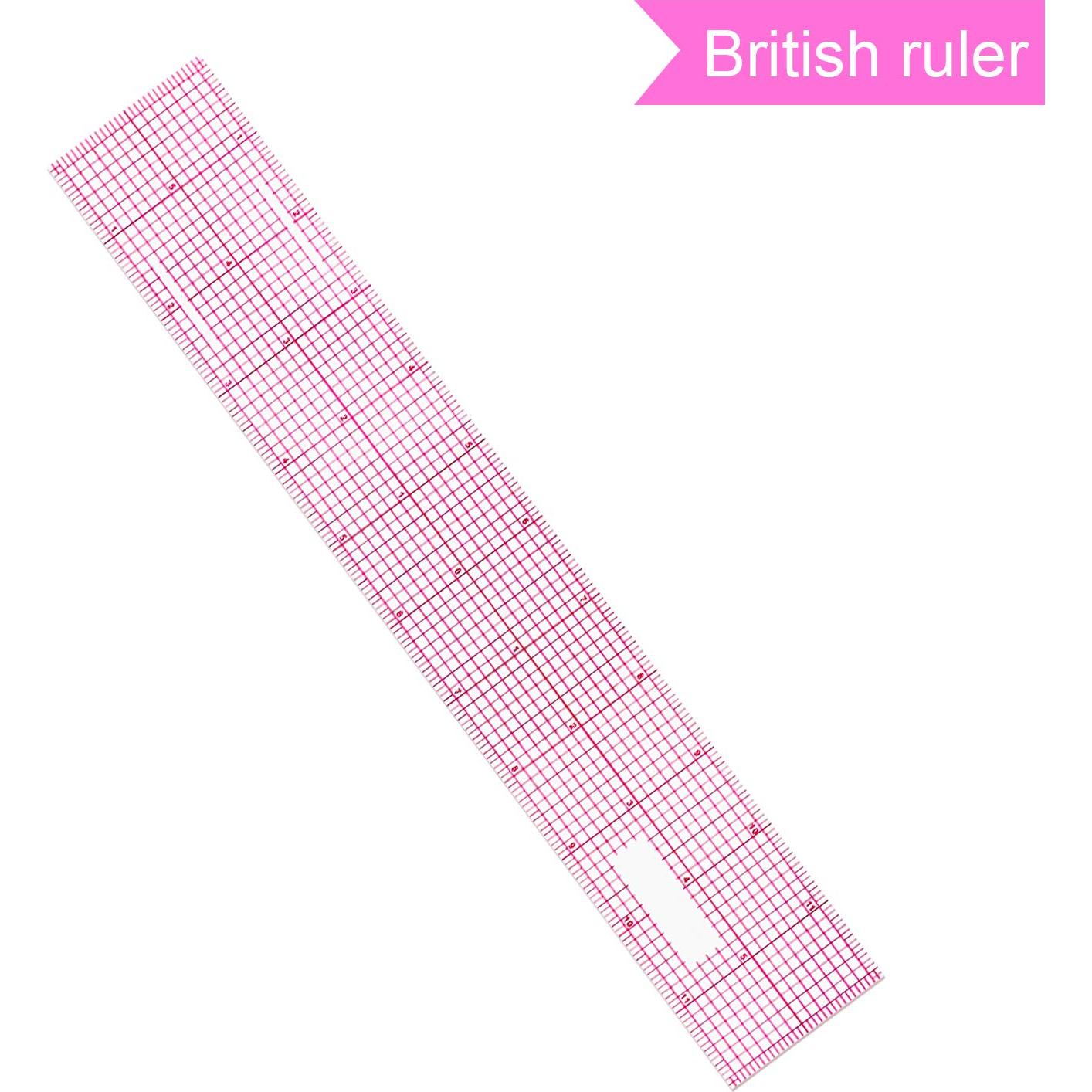 Juego de 6 Reglas de Costura Transparentes Frienda - Plástico Biselado