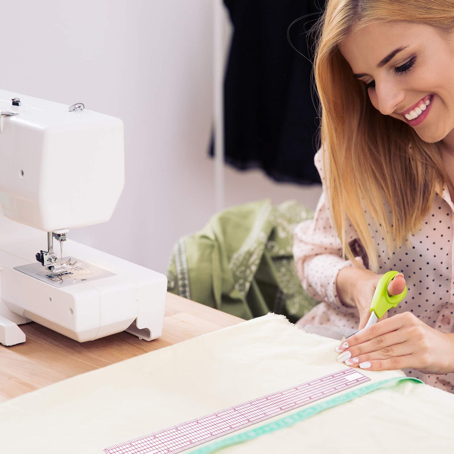 Juego de 6 Reglas de Costura Transparentes Frienda - Plástico Biselado