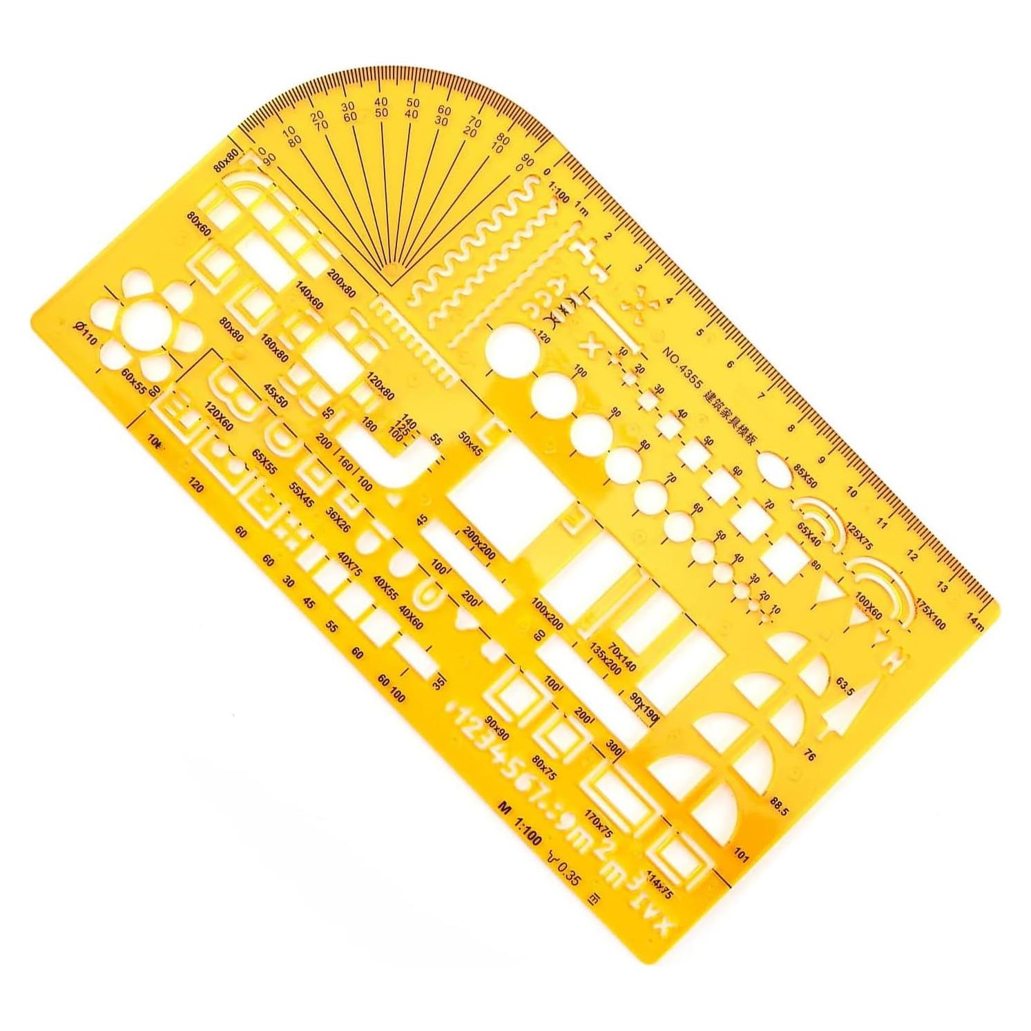 Plantilla de Dibujo Utoolmart 4355 - Plástico Transparente