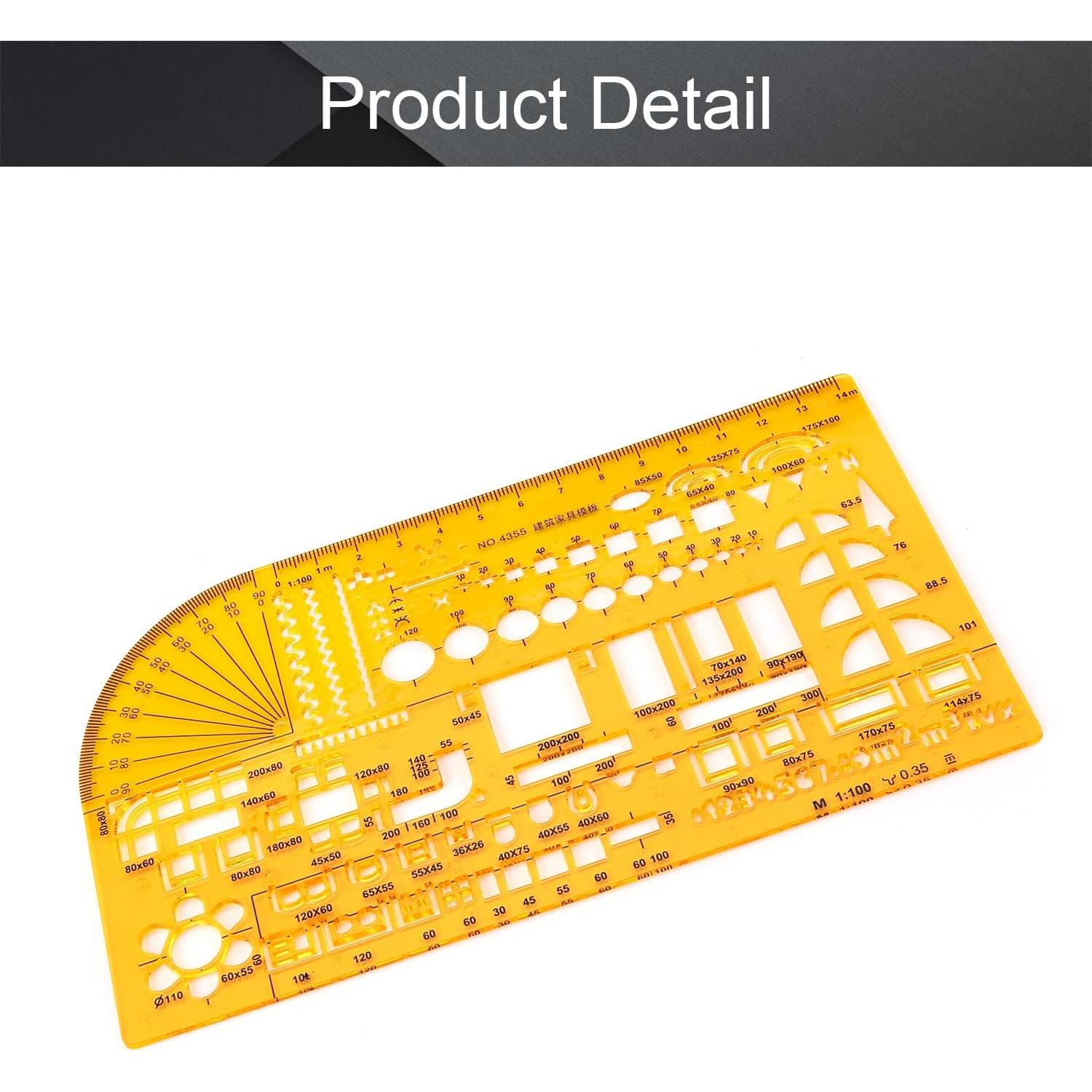 Plantilla de Dibujo Utoolmart 4355 - Plástico Transparente