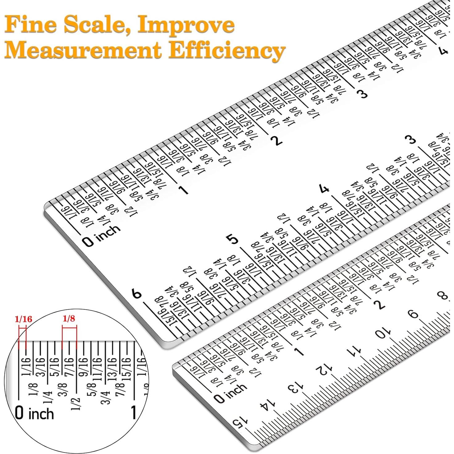 Conjunto de Reglas Acrílicas BAOFALI 15cm y 30cm para Medición