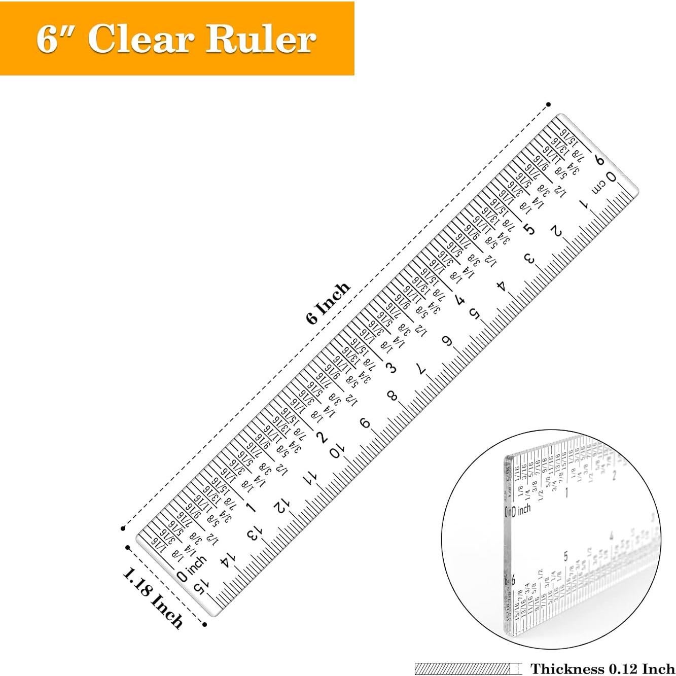 Conjunto de Reglas Acrílicas BAOFALI 15cm y 30cm para Medición