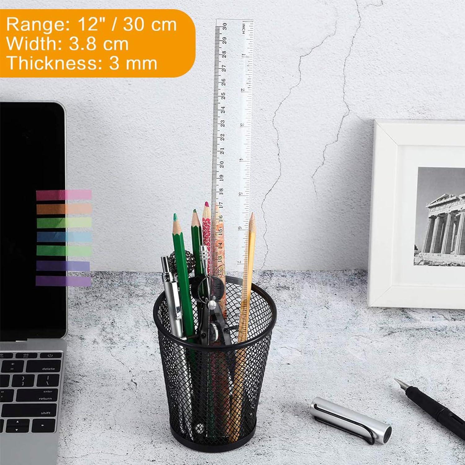 Regla Plástica Dura Viaky 30 cm Transparente 2 Paquete