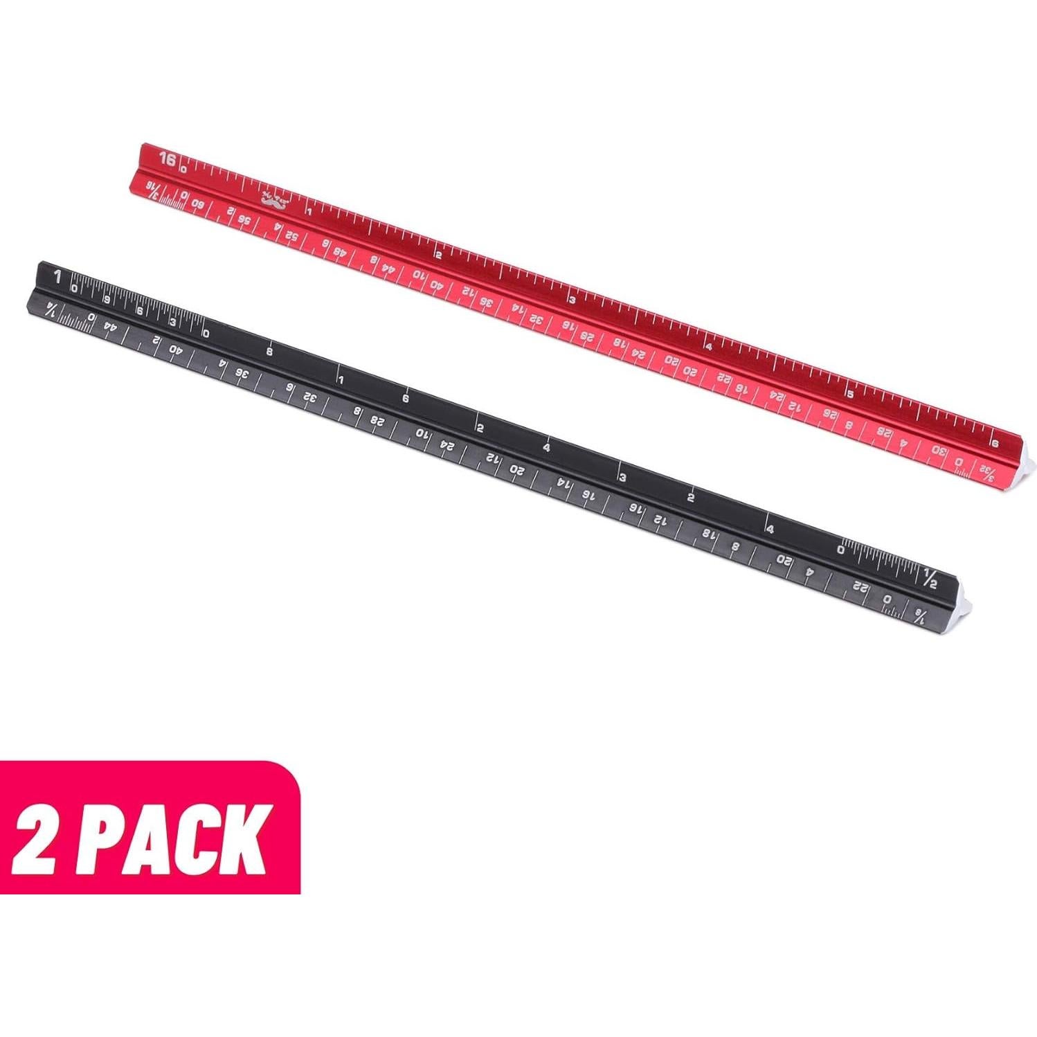 Regla de 15 cm Mr. Pen - Paquete de 2, Aluminio Duradero