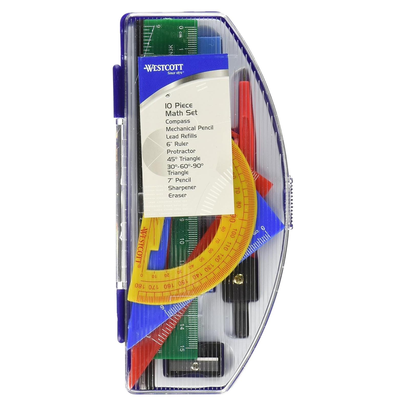 Kit de Herramientas Matemáticas 10 Piezas Westcott Plástico