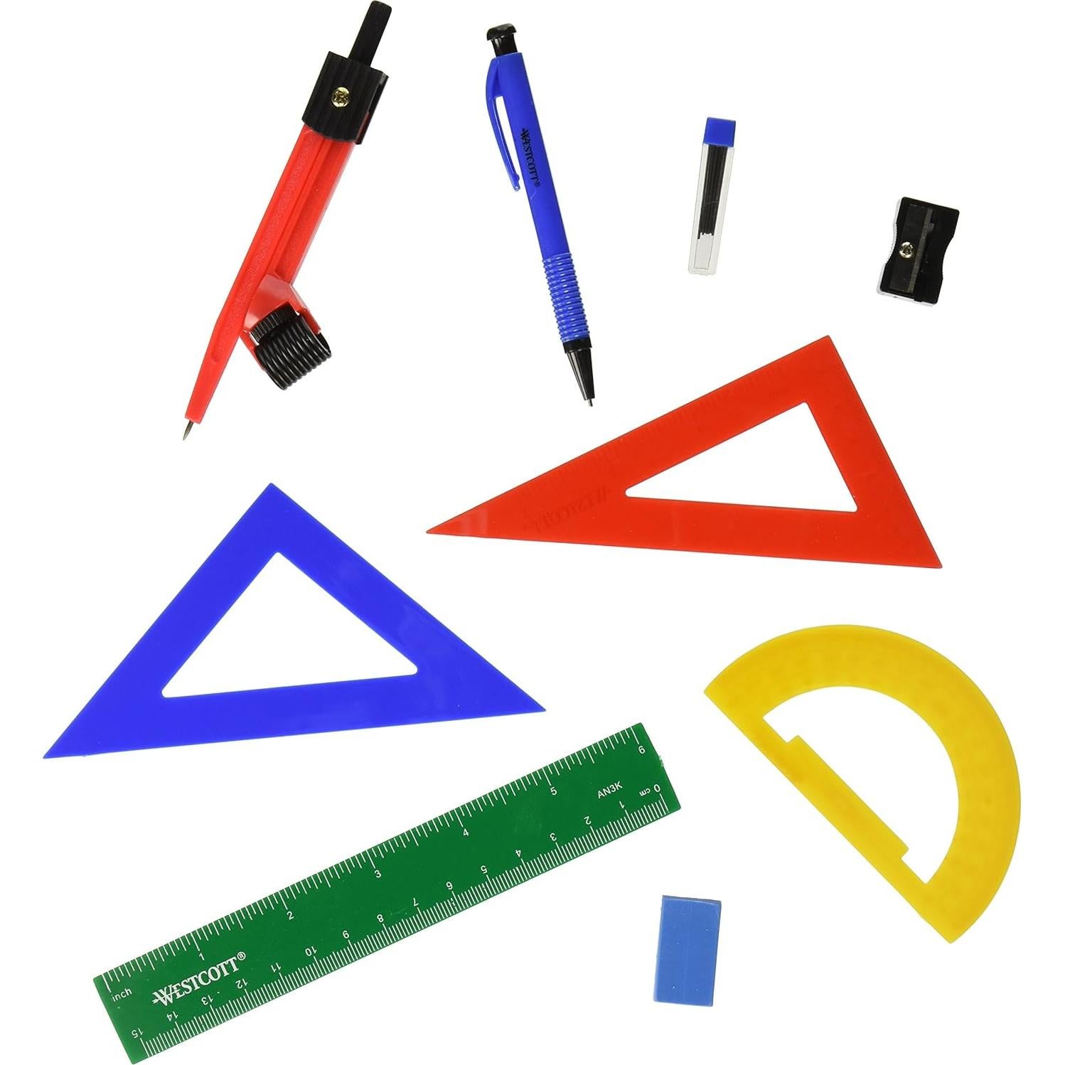 Kit de Herramientas Matemáticas 10 Piezas Westcott Plástico