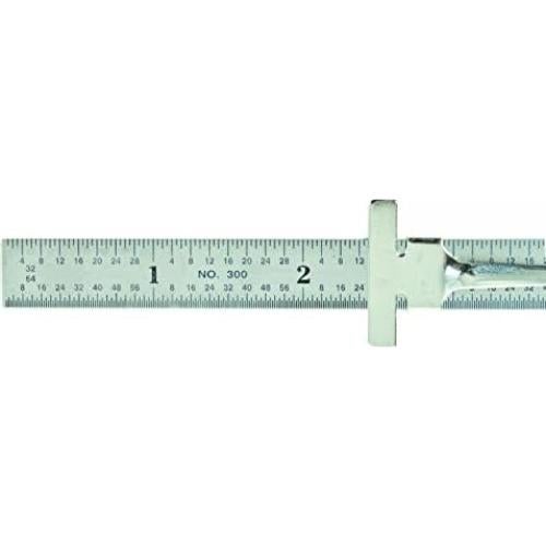 General Tools 300/1 6-Inch Flex Precision Stainless Steel Ruler, Chrome