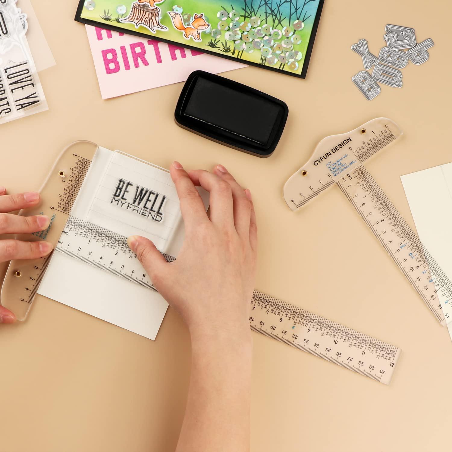 Regla T Acrílica Transparente 30cm BAOFALI para Manualidades