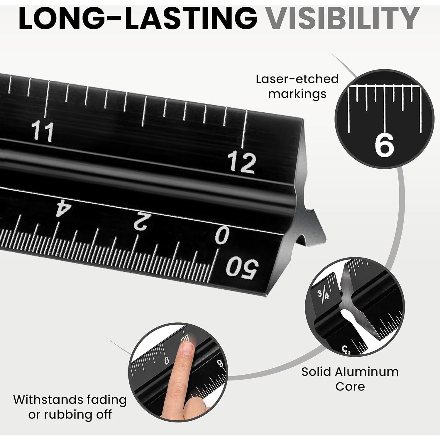 Juego de Reglas de Escala Arquitectónica y de Ingeniería NOKKO 30.48 cm
