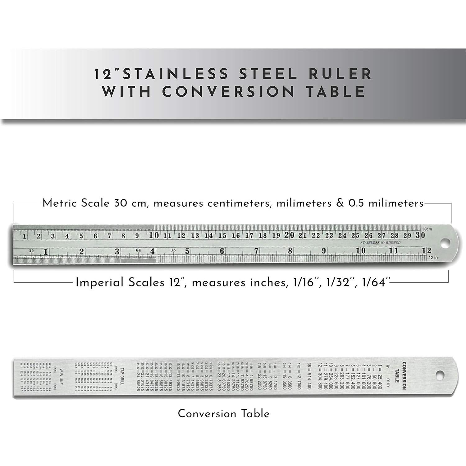 Juego de Reglas de Escala Arquitectónica Khnum 30 cm Aluminio