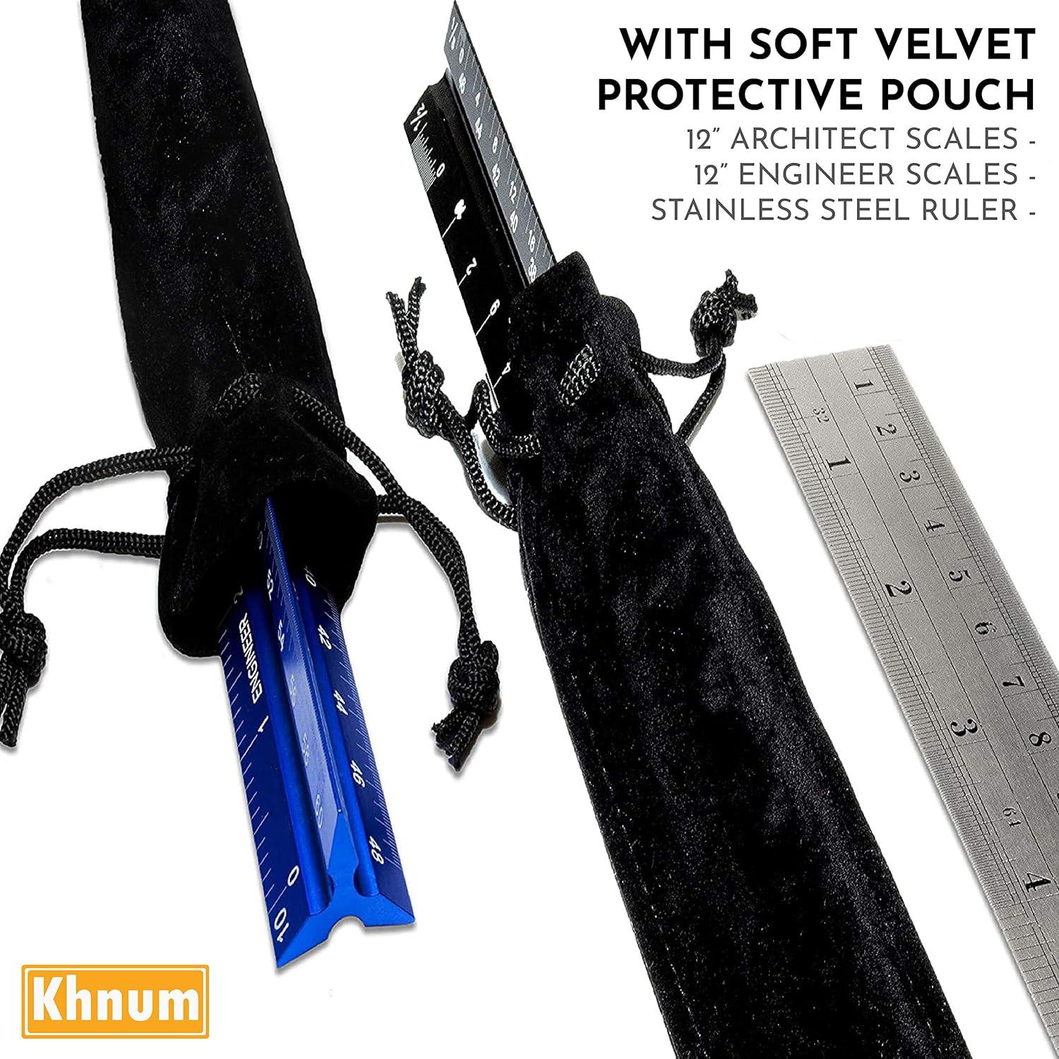 Juego de Reglas de Escala Arquitectónica Khnum 30 cm Aluminio