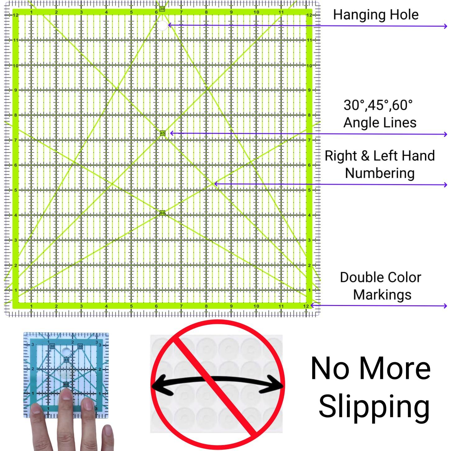 Juego de Reglas de Acolchado Acrílicas BUZHIFF - 5 Plantillas