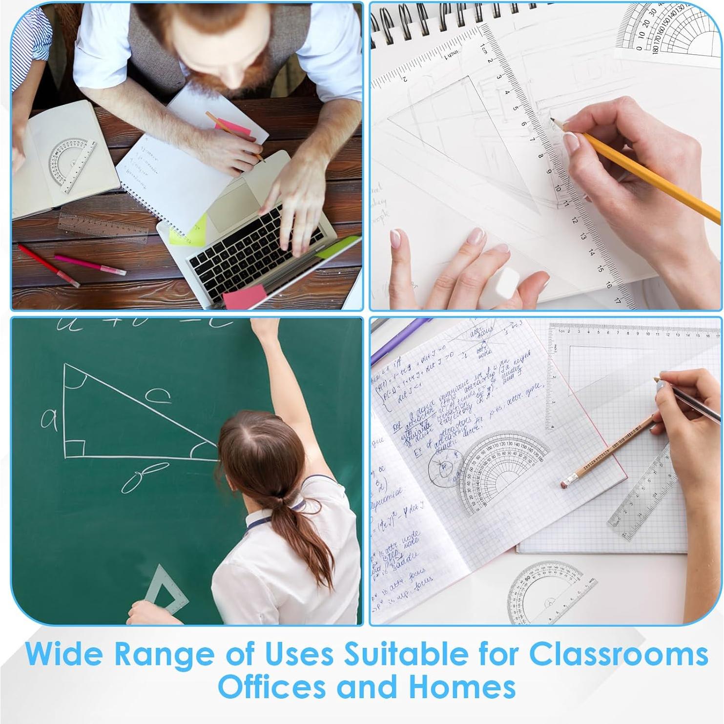 Conjunto de Reglas de Plástico Thinp 6 Piezas 30cm 15cm