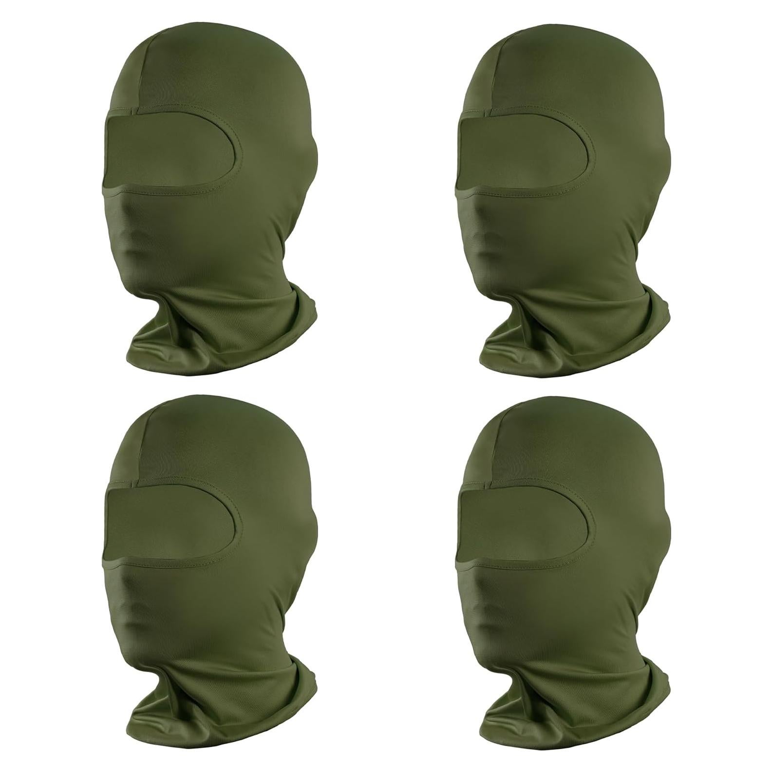 Balaclava Pukavt 4 Paquetes Verde Ejército para Esquí y Ciclismo