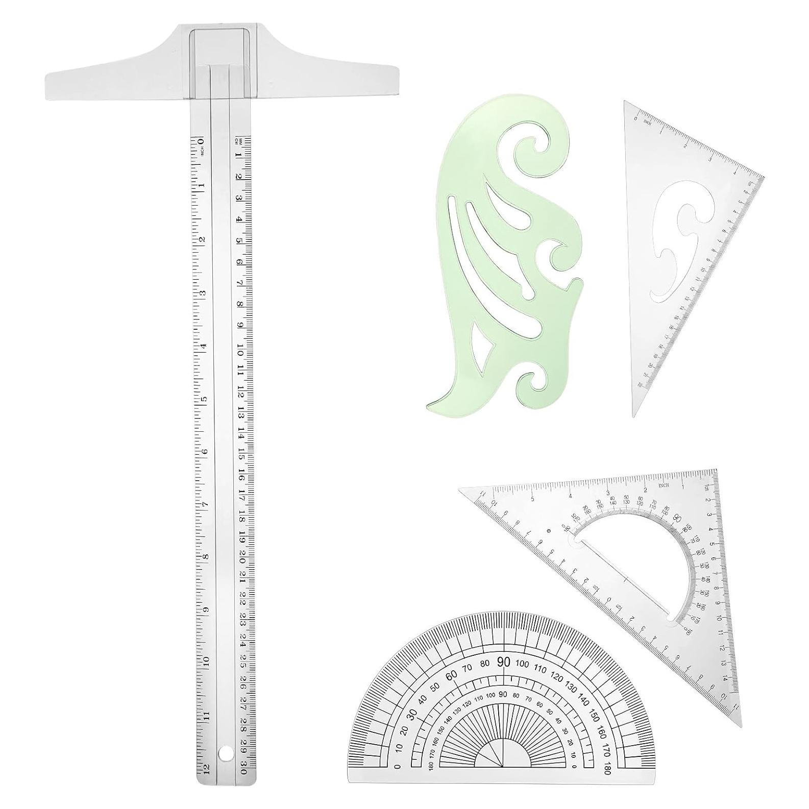 Set de Herramientas de Dibujo Frienda - 5 Piezas Plástico Transparente