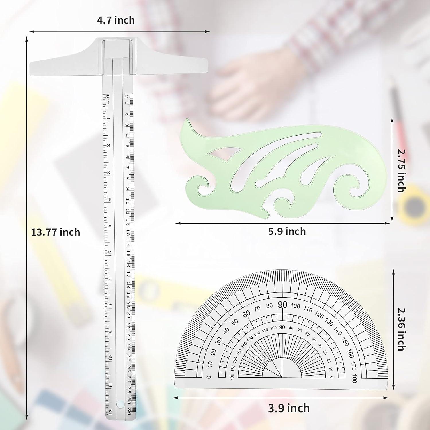 Set de Herramientas de Dibujo Frienda - 5 Piezas Plástico Transparente