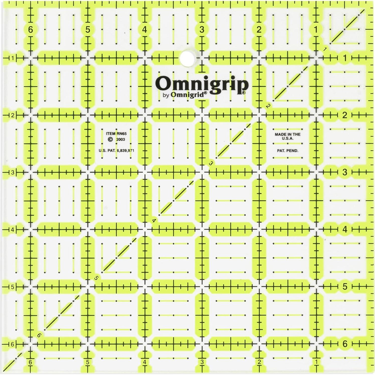 Dritz Paquete de Reglas Cuadradas Omnigrip 6.5cm 8.5cm 10.5cm