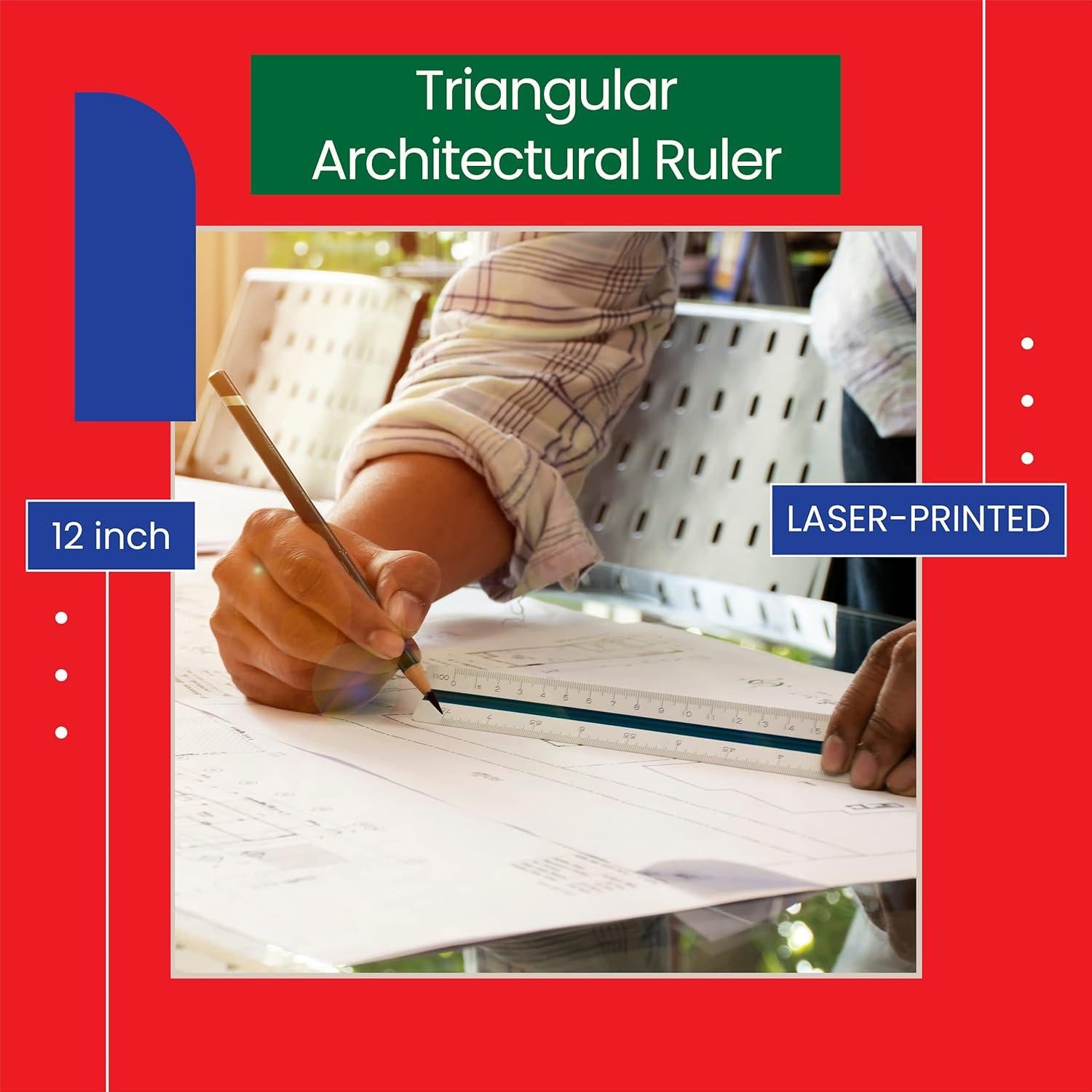 Regla Triangular de Aluminio 30.48 cm Mejores Productos Oficina