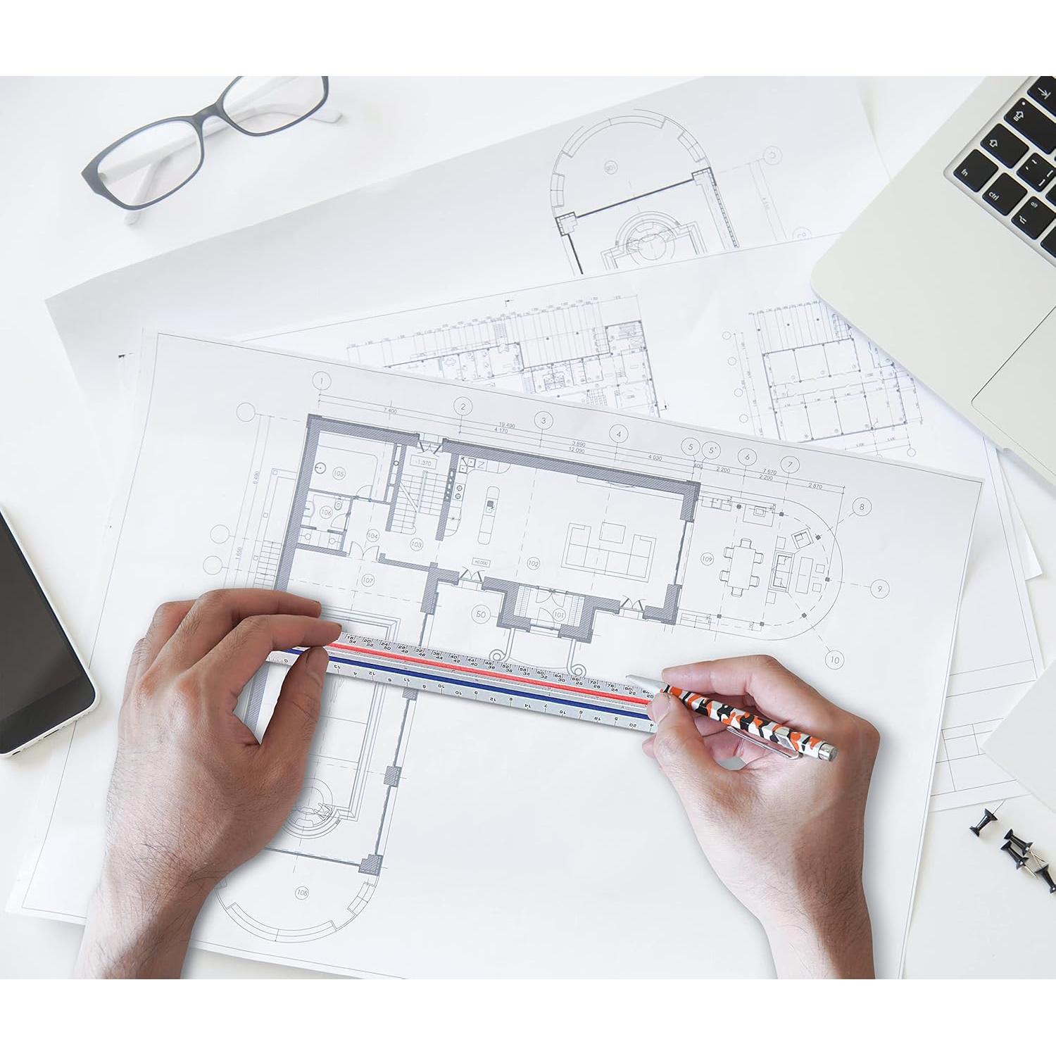 Regla Triangular de Aluminio 30.48 cm Mejores Productos Oficina