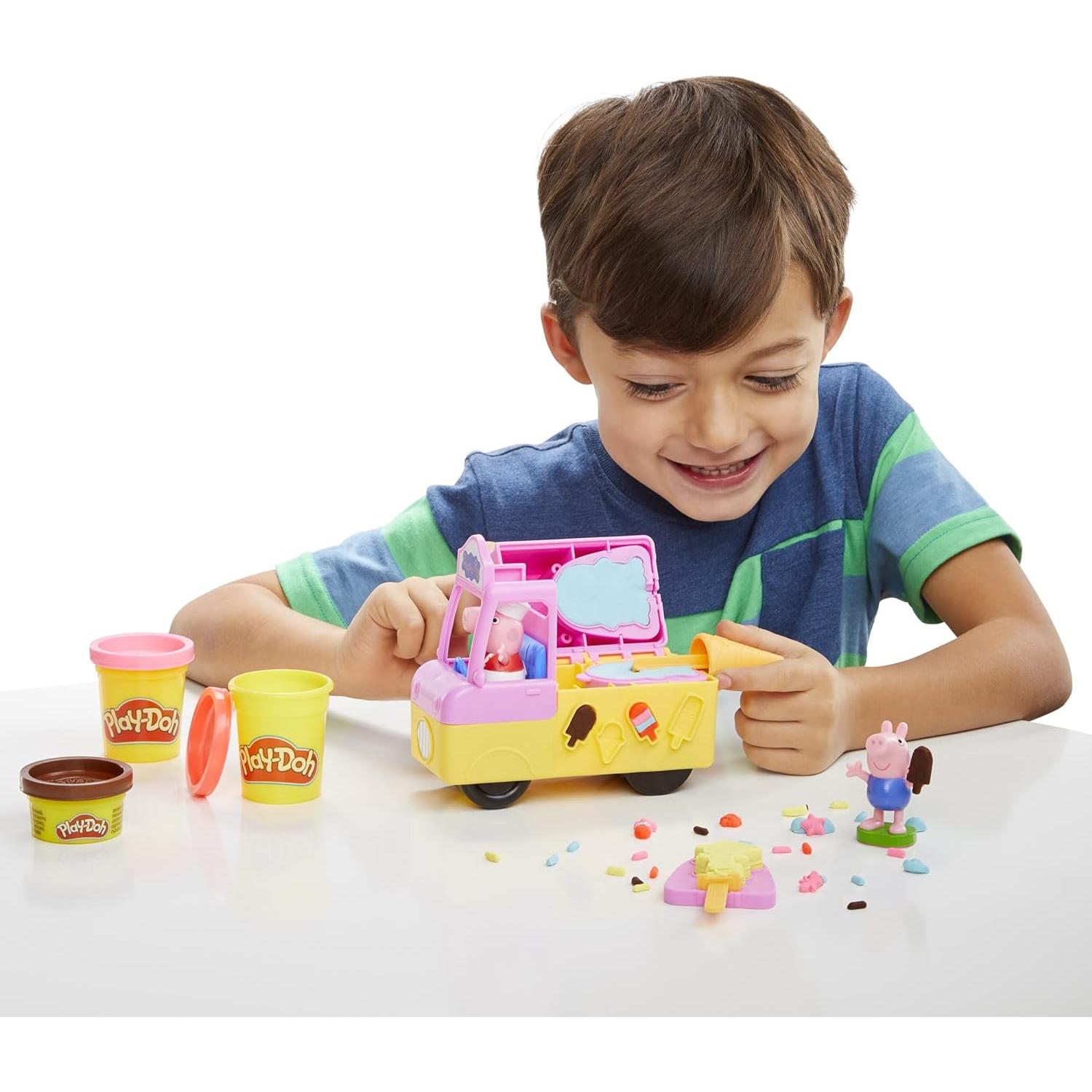 Juego de helados Peppa Pig con camión y 5 latas Play-Doh