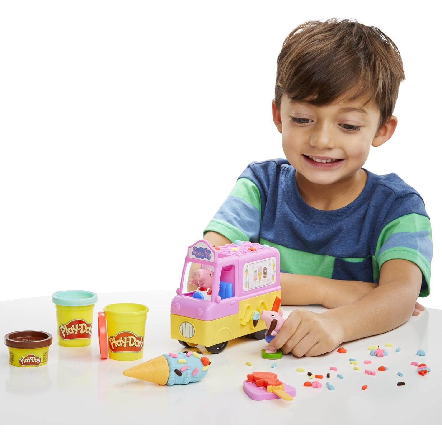 Juego de helados Peppa Pig con camión y 5 latas Play-Doh