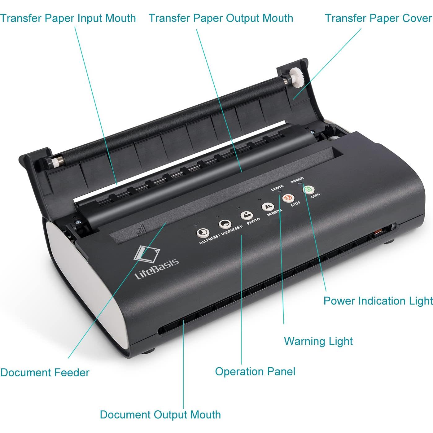Máquina de Copia Térmica LifeBasis MT200 con 20 Hojas