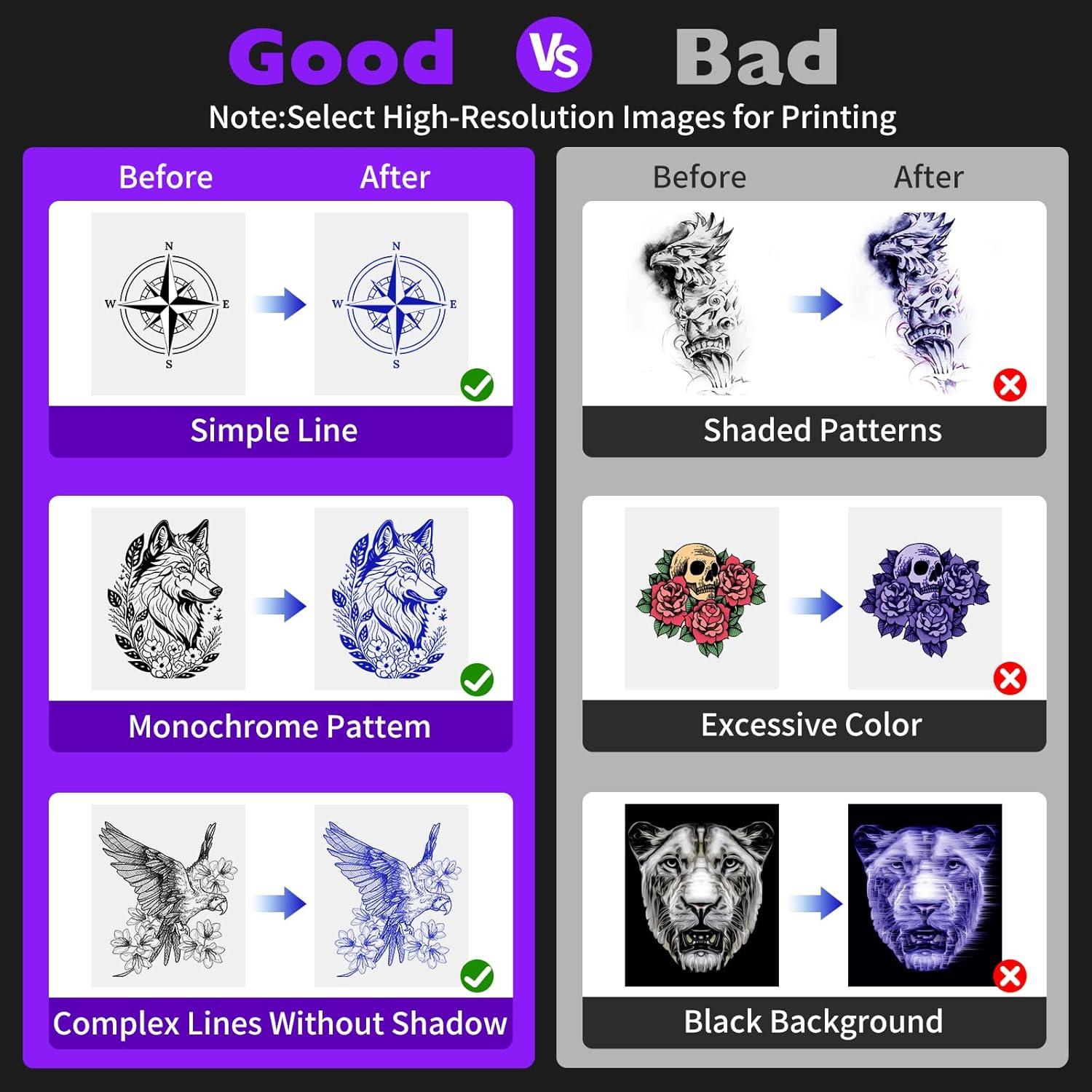 Impresora de Plantillas de Tatuaje JADENS Bluetooth 40 Hojas