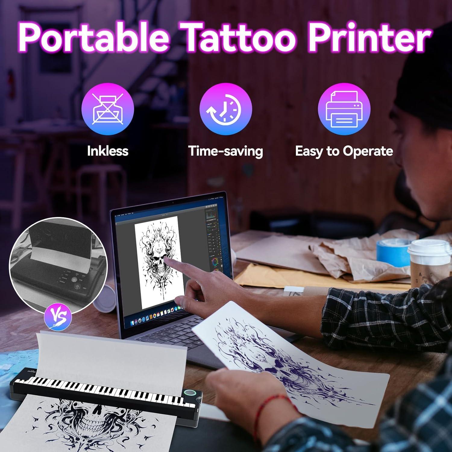 Impresora de Tatuajes Pino P90 PeriPage Inalámbrica Portátil