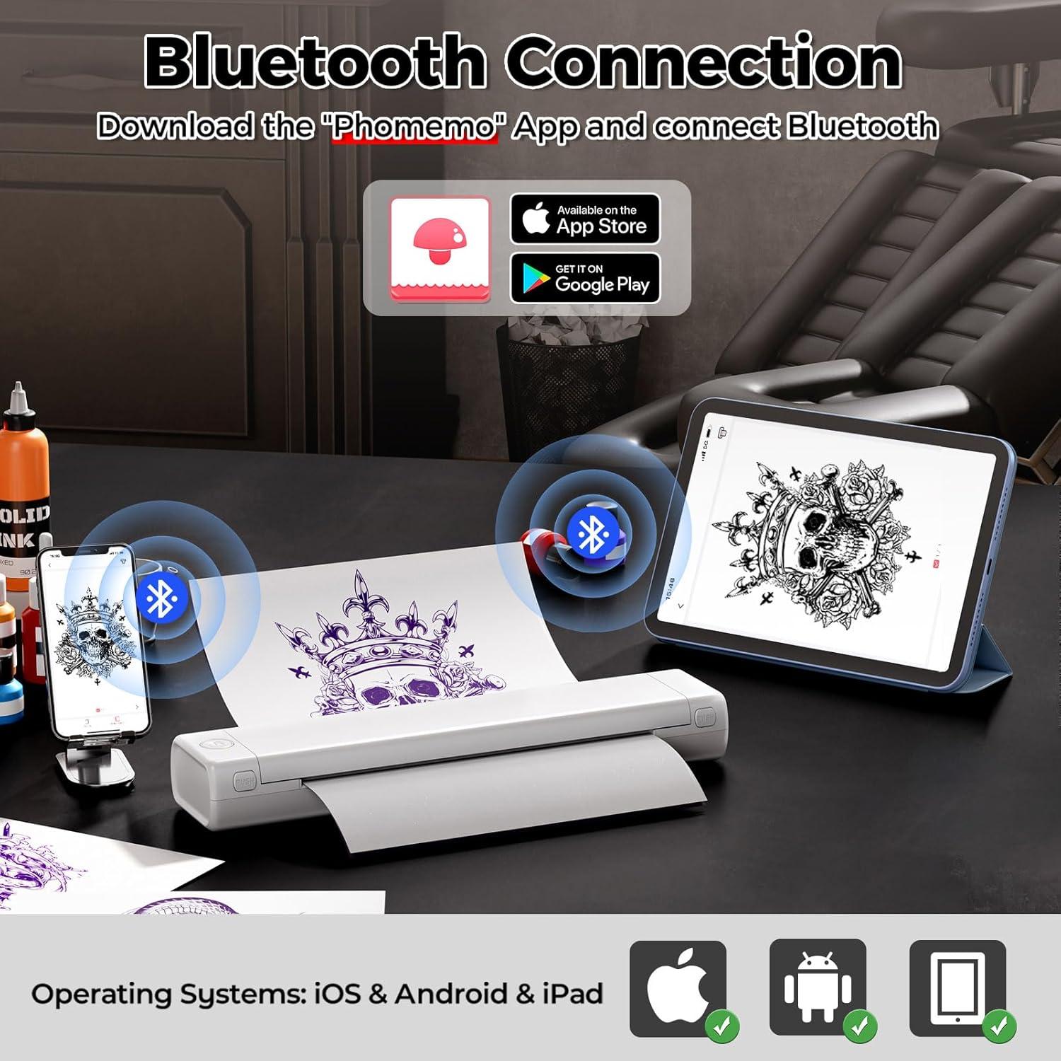 Impresora de Plantillas de Tatuajes Zoolion M08F Bluetooth