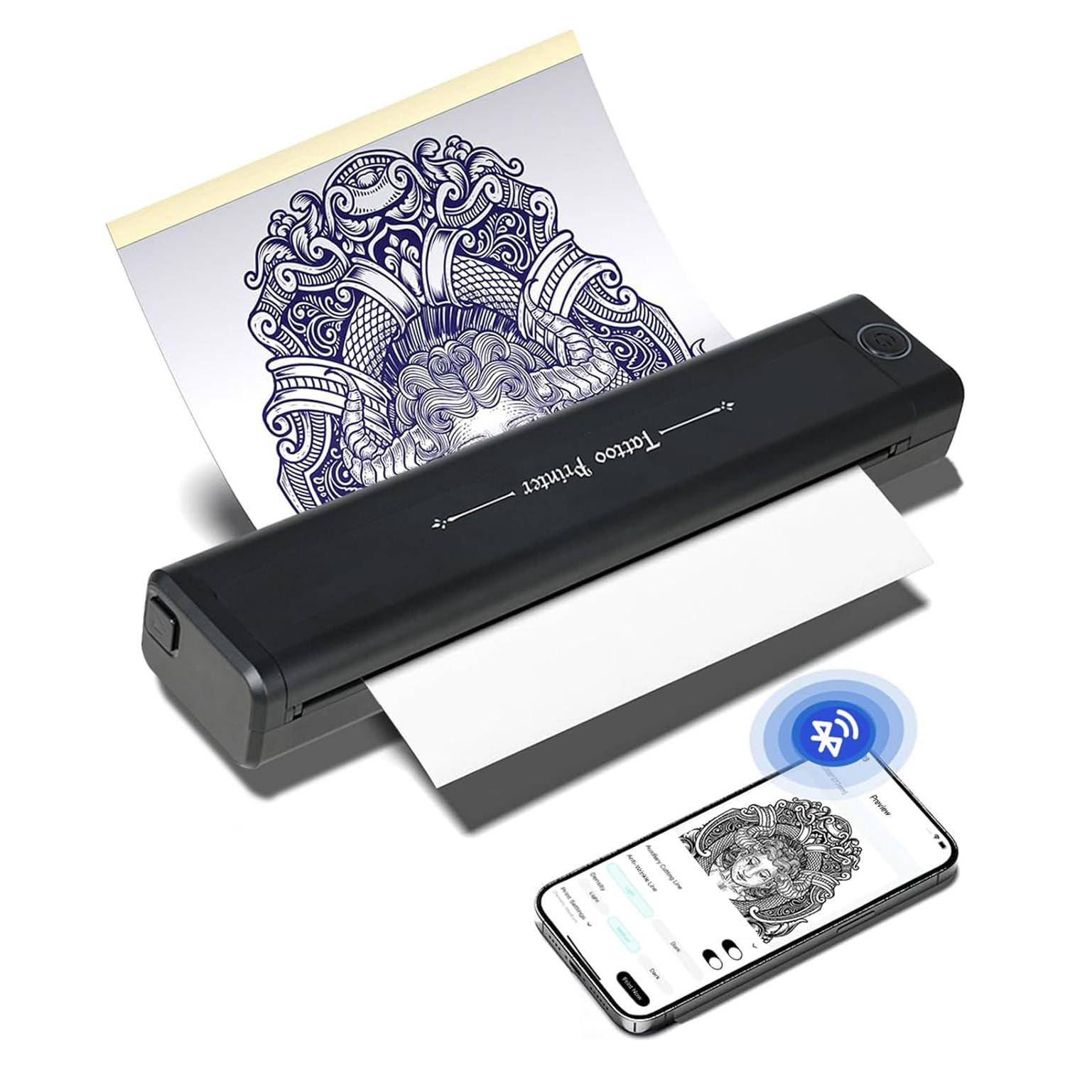 Impresora de Plantillas de Tatuaje Inalámbrica MK 2025 Portátil