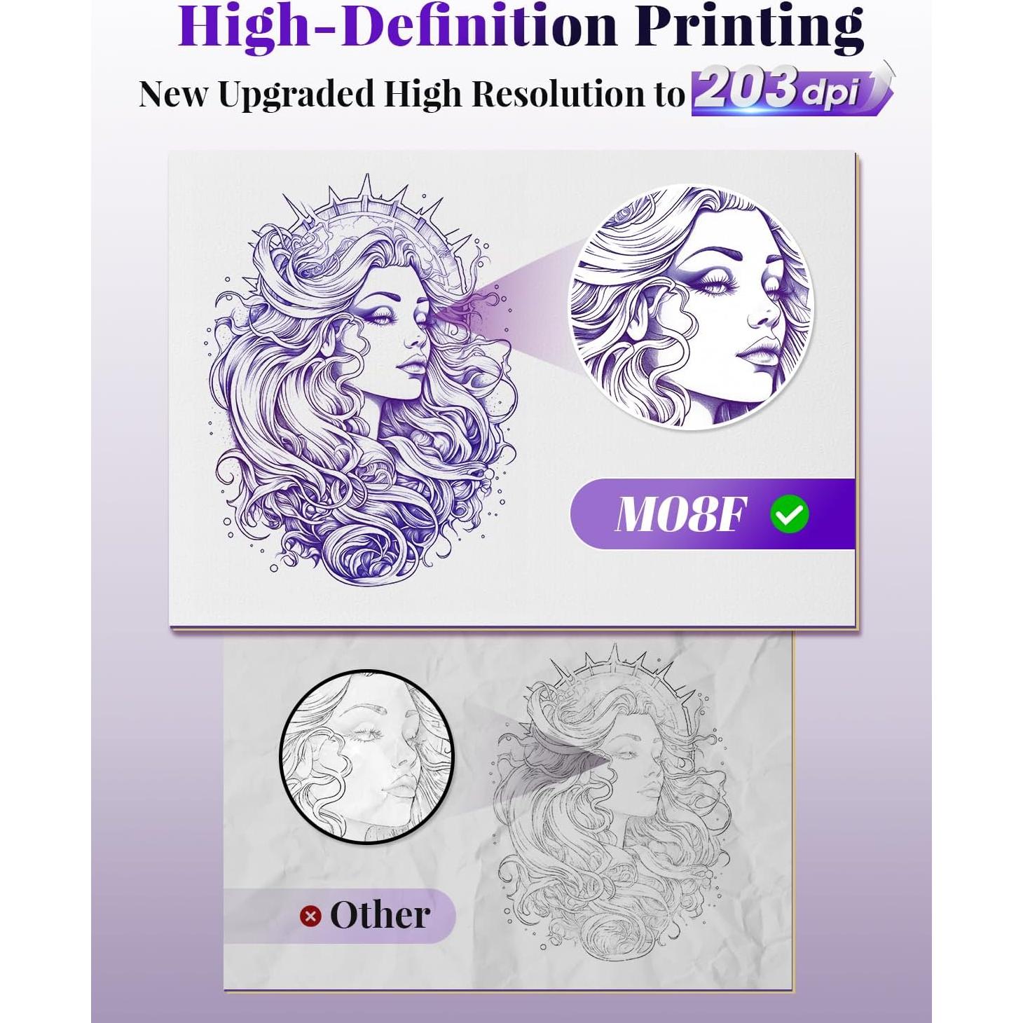 Impresora de Plantillas de Tatuaje Phomemo M08F Inalámbrica