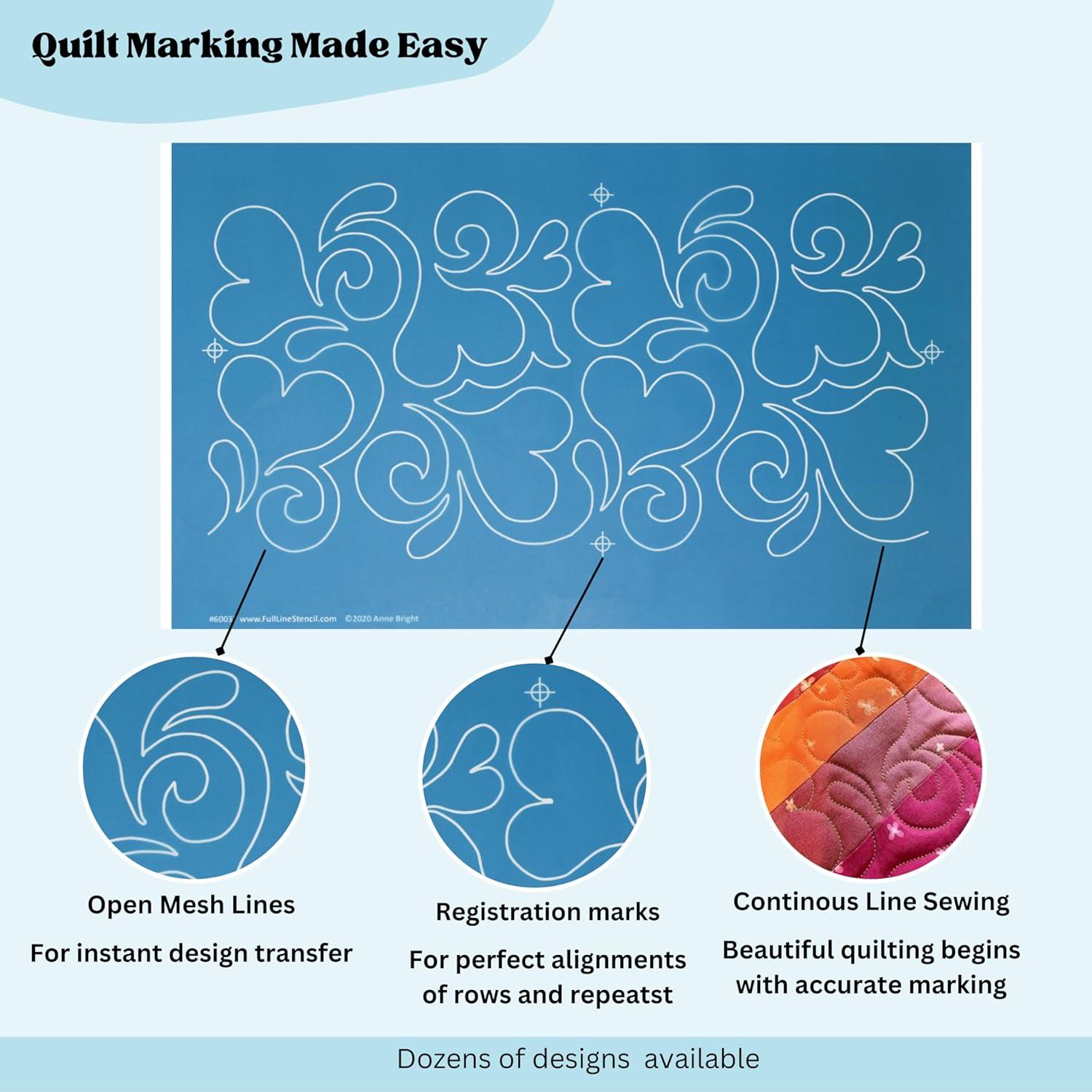 Plantilla de Acolchado Hancy Creations Splash of Love 43x28cm