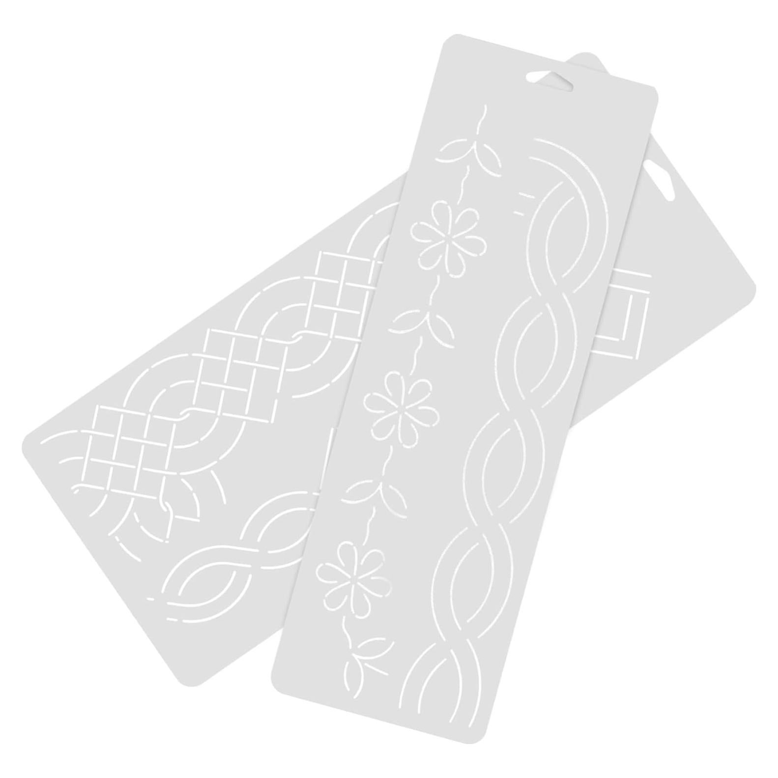 Plantilla de Colcha Ciieeo 2 Piezas Plástico 46x15cm y 45x20cm