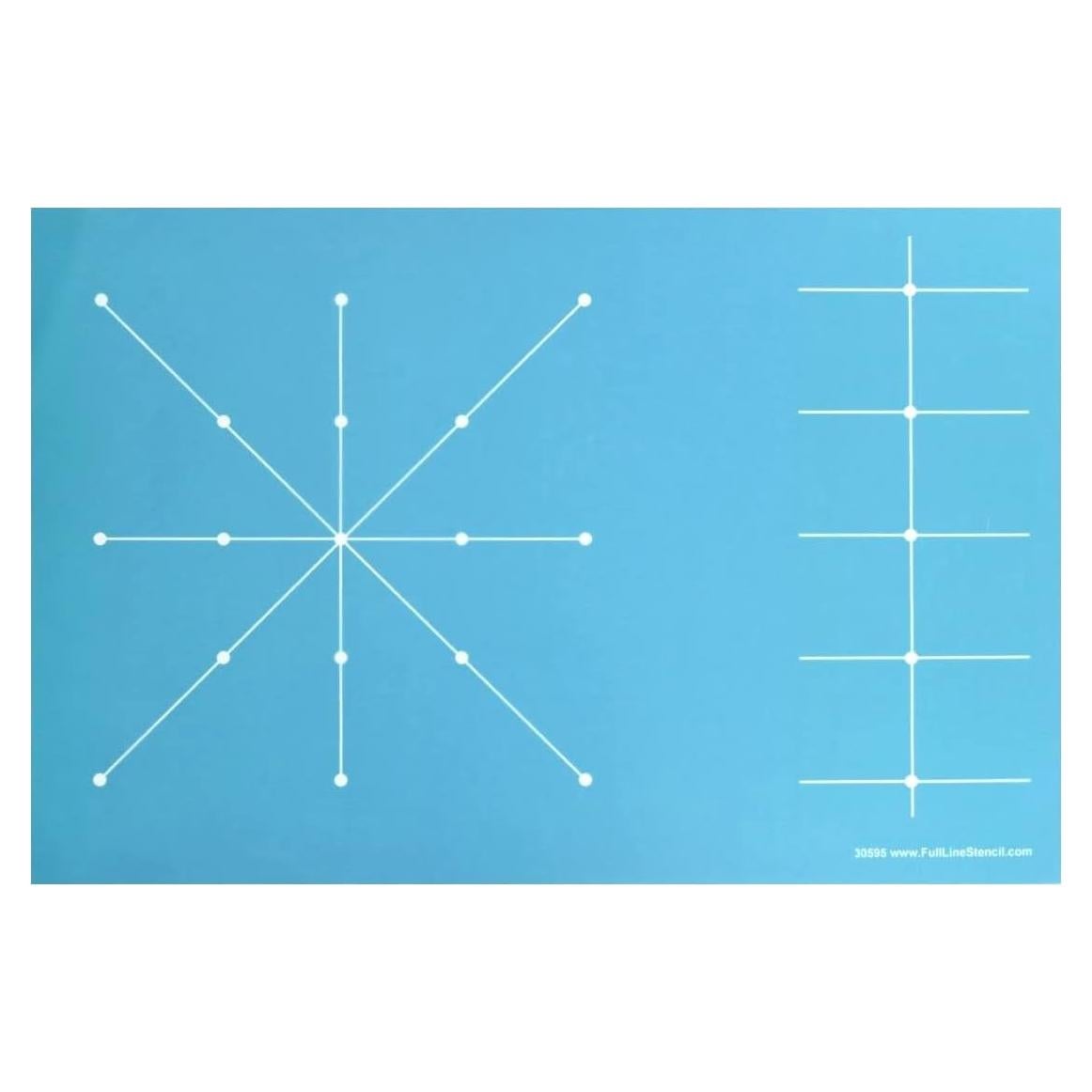 Full Line Stencil -Machine Quilting Guide- Template for Blocks and Borders for Free Motion Quilting, Domestic Machine Quilting, Hand Quilting, Long-Arm Quilting (30595)