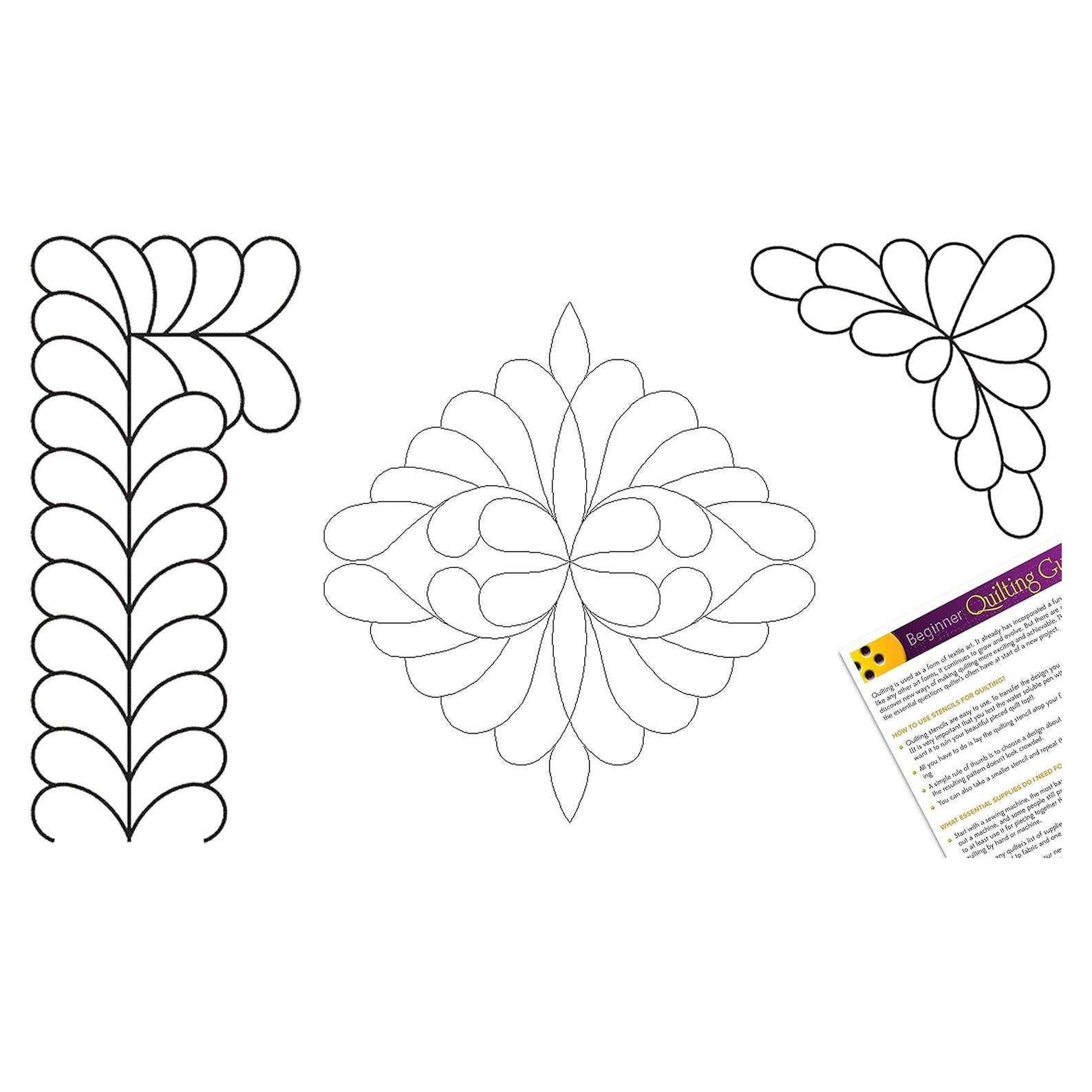 Esténciles de Acolchado Trendzeen - Conjunto de 3 Piezas