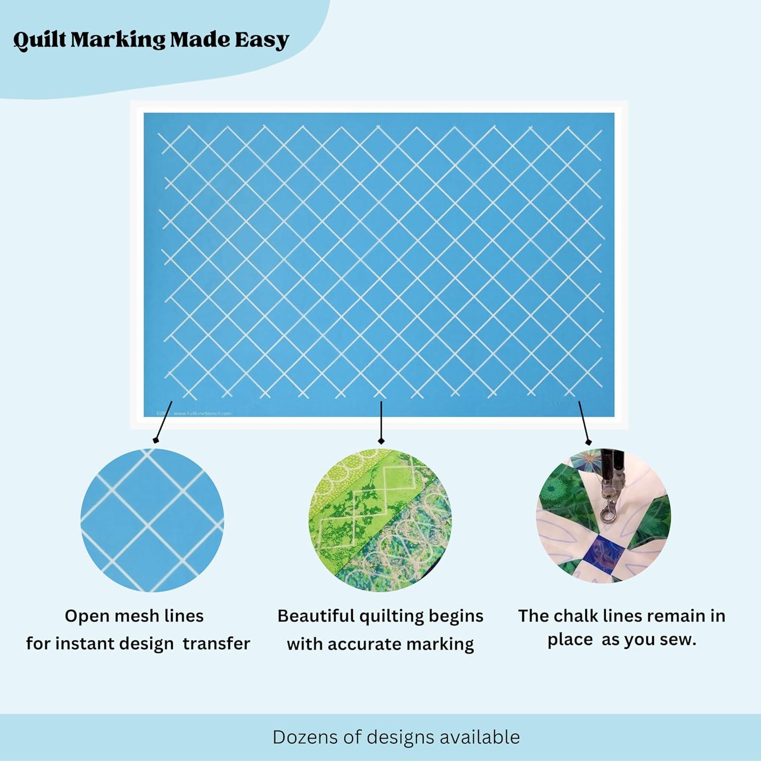 Plantilla de Línea Completa Hancy Creations 43x28cm Cuadrícula 1"